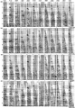 Figure 10.1-6  The Southern Gas Basin line: selected image gathers from the right-half of the line as in Figure 10.1-2 from prestack depth migration using the four different earth models in Figure 10.1-4. See text for details.