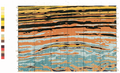Figure 11.3-2  A synthetic sonic log section derived from the stacked section in Figure 11.3-1.
