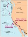 The San Andreas Fault, an example of a segment of a transform plate boundary. Credit: USGS [4]
