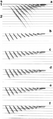 Figure 4.5-5  Tests for extrapolation depth step size in phase-shift migration: (a) a zero-offset section that contains dipping events with 3500-m/s velocity, (b) desired migration; phase-shift migrations using (c) 20-ms (d) 40-ms, (e) 60-ms, and (f) 80-ms depth step.