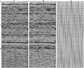 Figure 6.5-6  A portion of a CMP-stacked section (same as in Figure 6.5-4a) (a) before, and (b) after f − x deconvolution with 40 percent add-back, (c) the difference between (a) and (b).