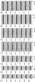 Figure 9.2-10  Data windows from coherency inversion at CMP location 75 as in Figure 9.2-8 applied to the horizons as in Figure 9.2-2. The CMP gather is shown in Figure 9.2-7a and the semblance curves are shown in Figure 9.2-9. True layer velocities are posted at the bottom of each panel.
