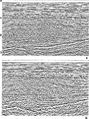 Figure 7.0-16  (a) A DMO-stacked section derived from common-cell gathers along an inline from a 3-D marine survey (the same section as in Figure 7.0-13a); (b) the same inline section as in (a) after 3-D poststack time migration.
